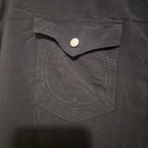 True Religion Black Button Up Shirt..SIZE:L - Picture 5 of 12